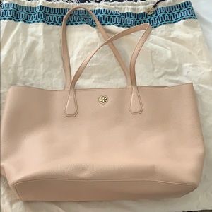 Tory Burch “Perry” blush tote bag